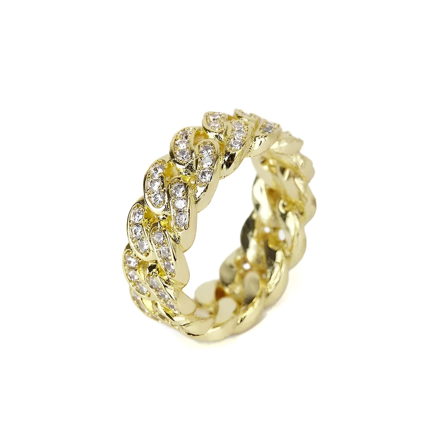 Iced out cuban ring 10mm