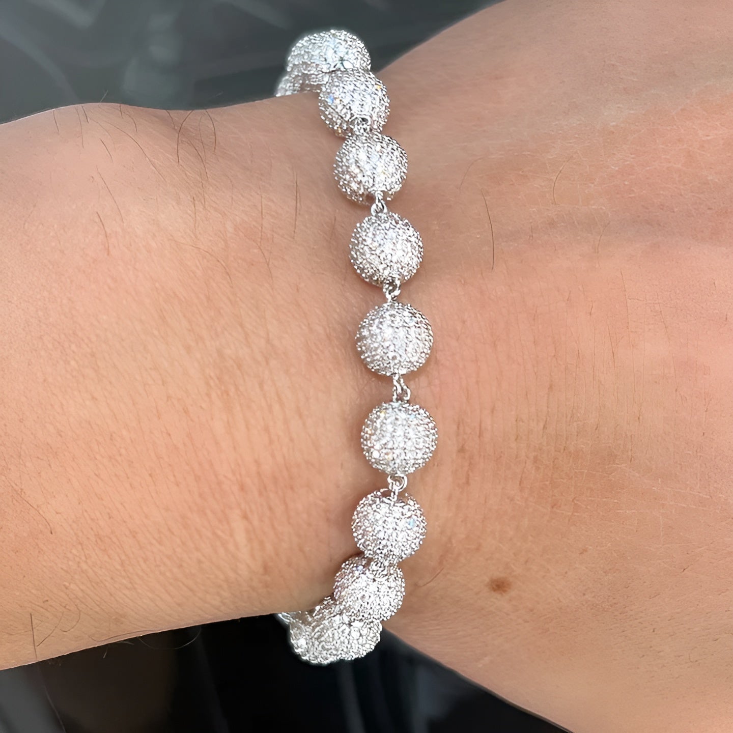 3mm Iced out crystals bracelet